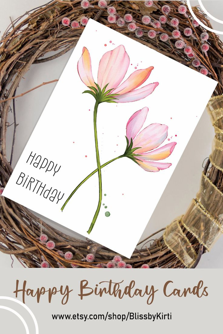 Printable Birthday Card Happy Birthday Card Printable, Birthday within Aesthetic Birthday Cards Printable