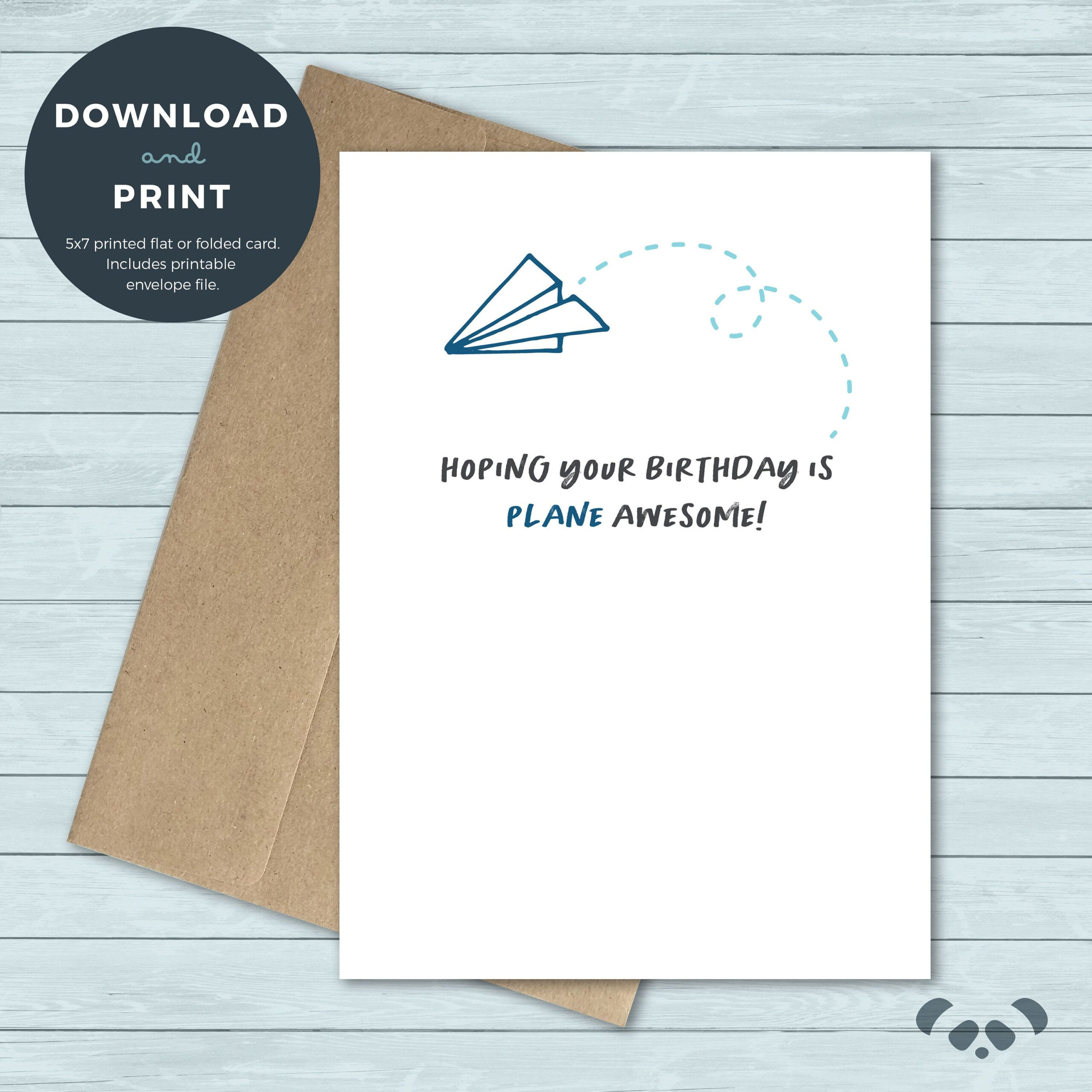 Printable Birthday Card Paper Airplane, Plane, Fly Birthday Card pertaining to Airplane Birthday Card Printable