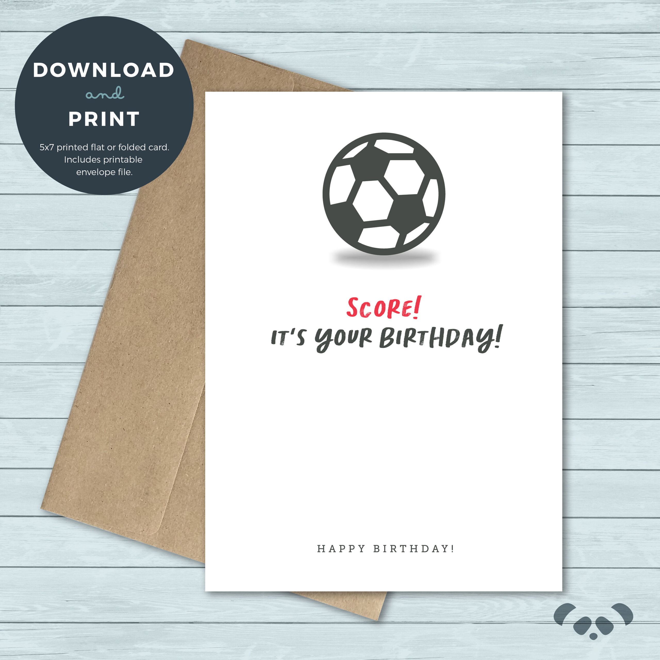 Printable Birthday Card Soccer Ball Kick Score Goal Birthday Card intended for Free Printable Football Birthday Cards