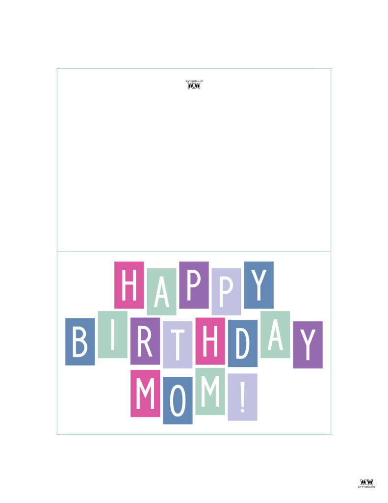 Printable Birthday Cards - 110 Free Birthday Cards | Printabulls for Birthday Cards For Mom From Son Printable