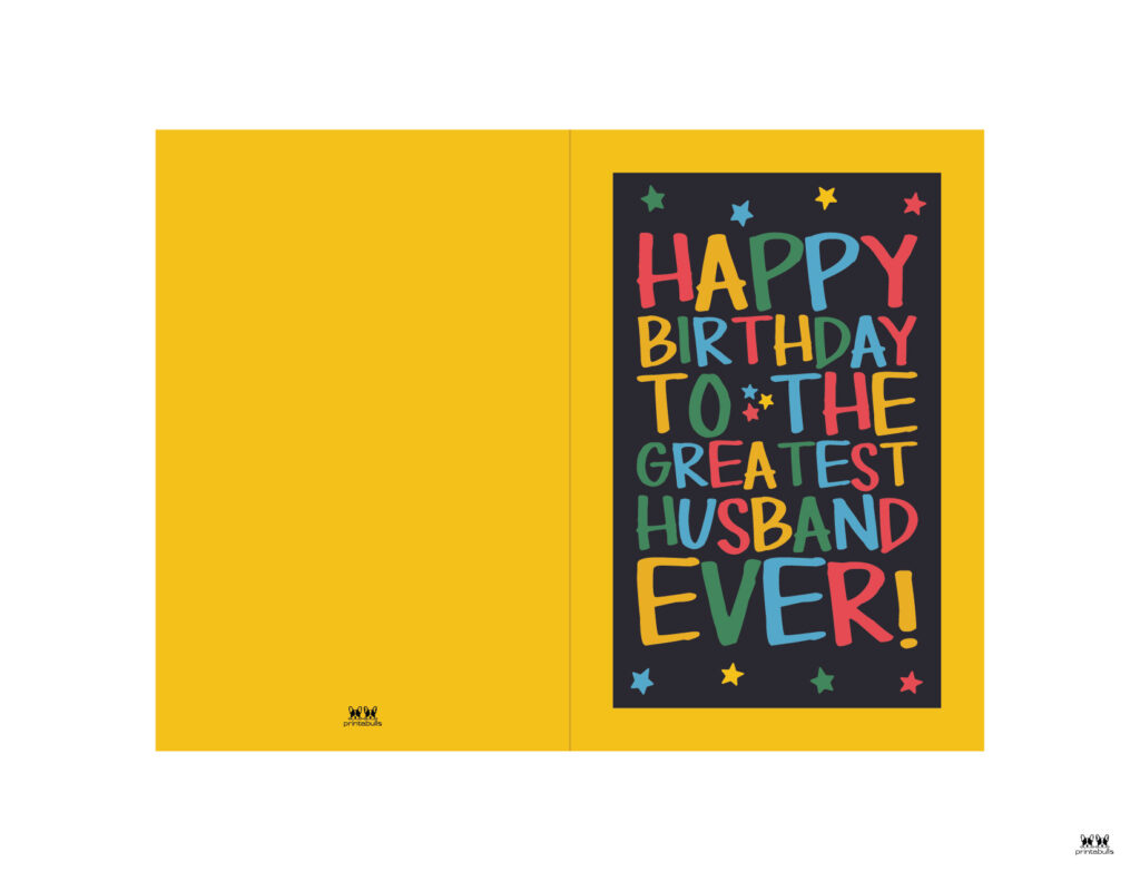 Printable Birthday Cards - 110 Free Birthday Cards | Printabulls for Birthday Greeting Cards For Husband Printable