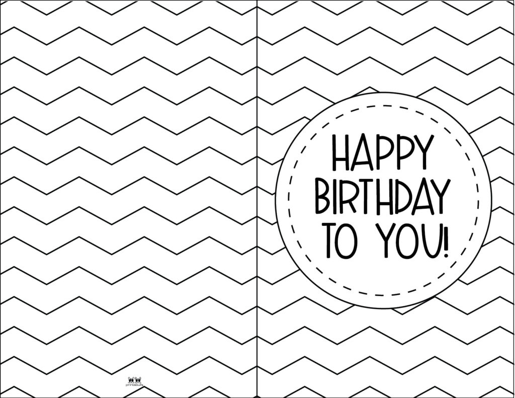 Printable Birthday Cards - 110 Free Birthday Cards | Printabulls for Black And White Happy Birthday Card Printable