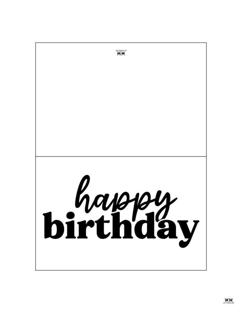 Printable Birthday Cards - 110 Free Birthday Cards | Printabulls for Black And White Printable Birthday Cards Free