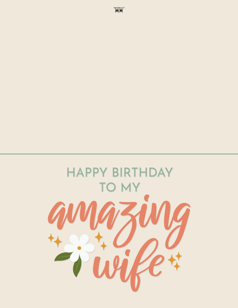 Printable Birthday Cards - 110 Free Birthday Cards | Printabulls for Happy Birthday Wife Card Printable