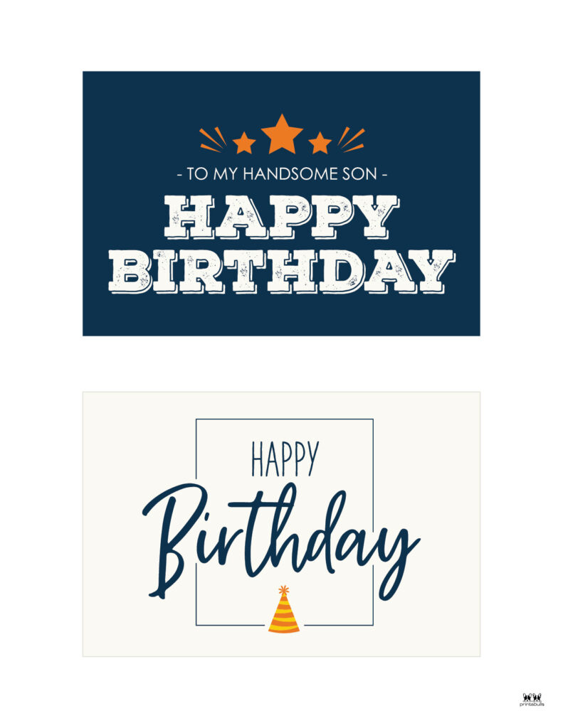 Printable Birthday Cards - 110 Free Birthday Cards | Printabulls in Free Printable Son Birthday Cards