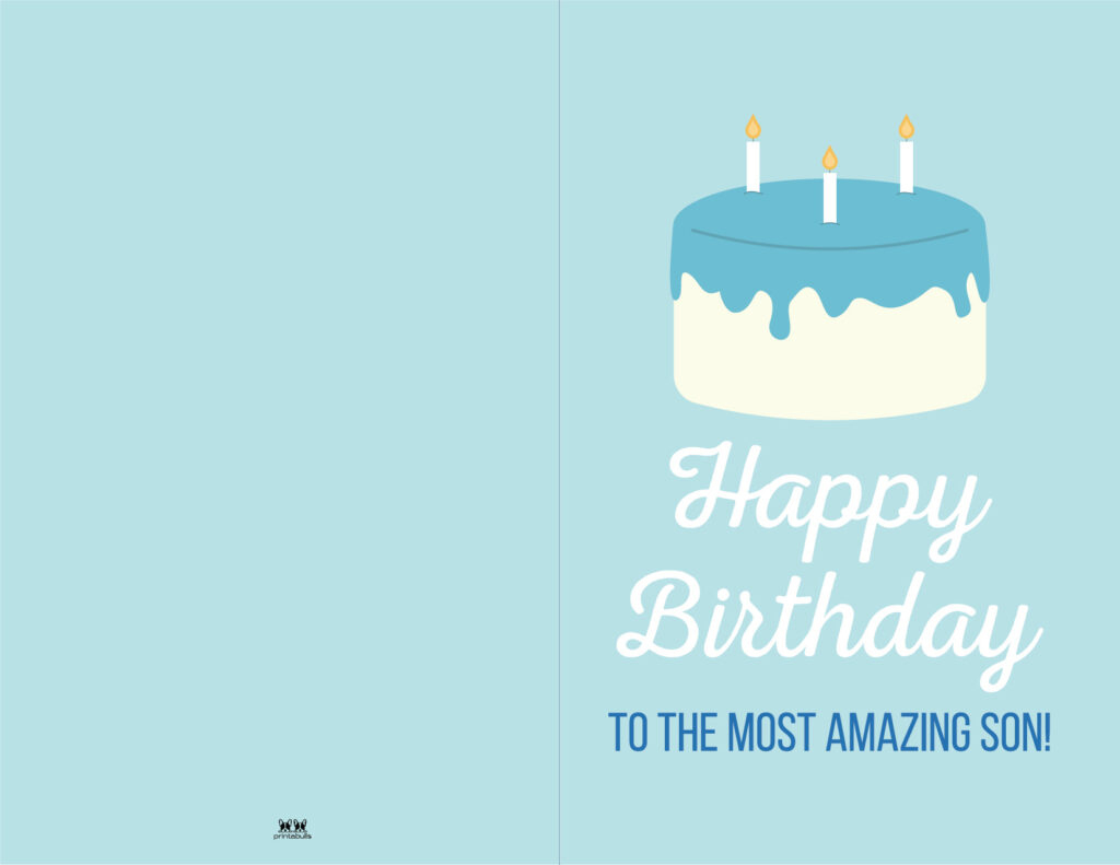 Printable Birthday Cards - 110 Free Birthday Cards | Printabulls in Printable Birthday Cards For Son