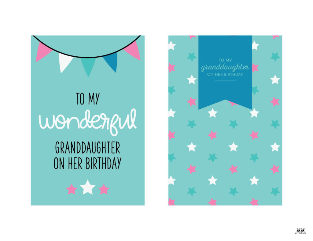 Printable Birthday Cards - 110 Free Birthday Cards | Printabulls inside Printable Granddaughter Birthday Cards