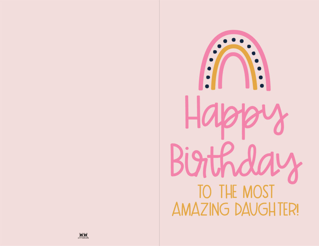 Printable Birthday Cards - 110 Free Birthday Cards | Printabulls with Free Printable Birthday Cards For Daughter From Mom