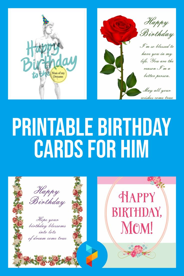 Printable Birthday Cards For Him in Romantic Birthday Cards For Him Printable