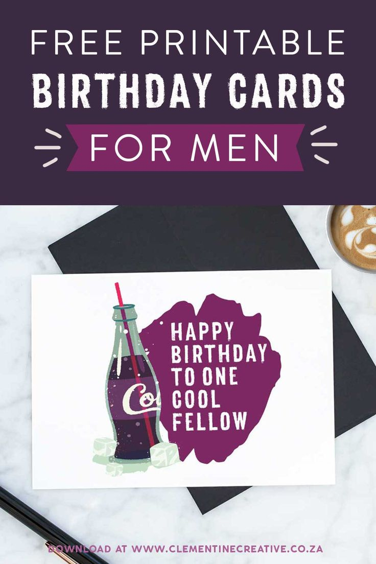 Printable Birthday Cards For Him {Premium} | Stay Cool In 2024 in Printable Birthday Cards For Men