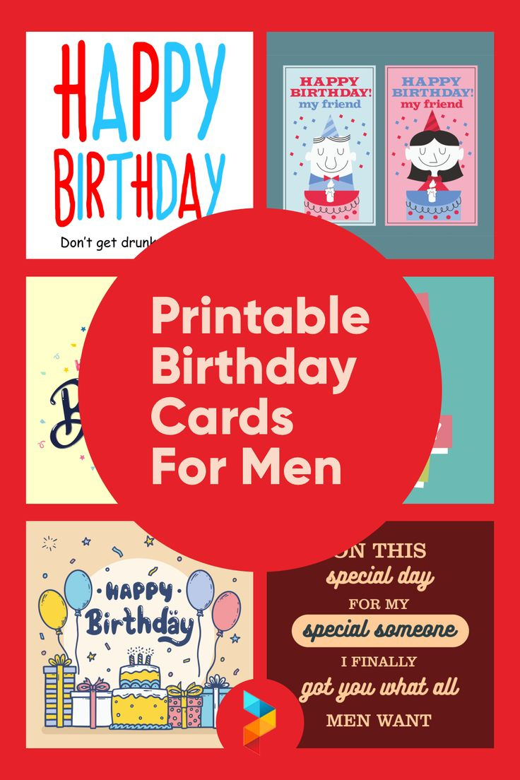 Printable Birthday Cards For Men | Free Online Birthday Cards in Free Printable Male Birthday Cards