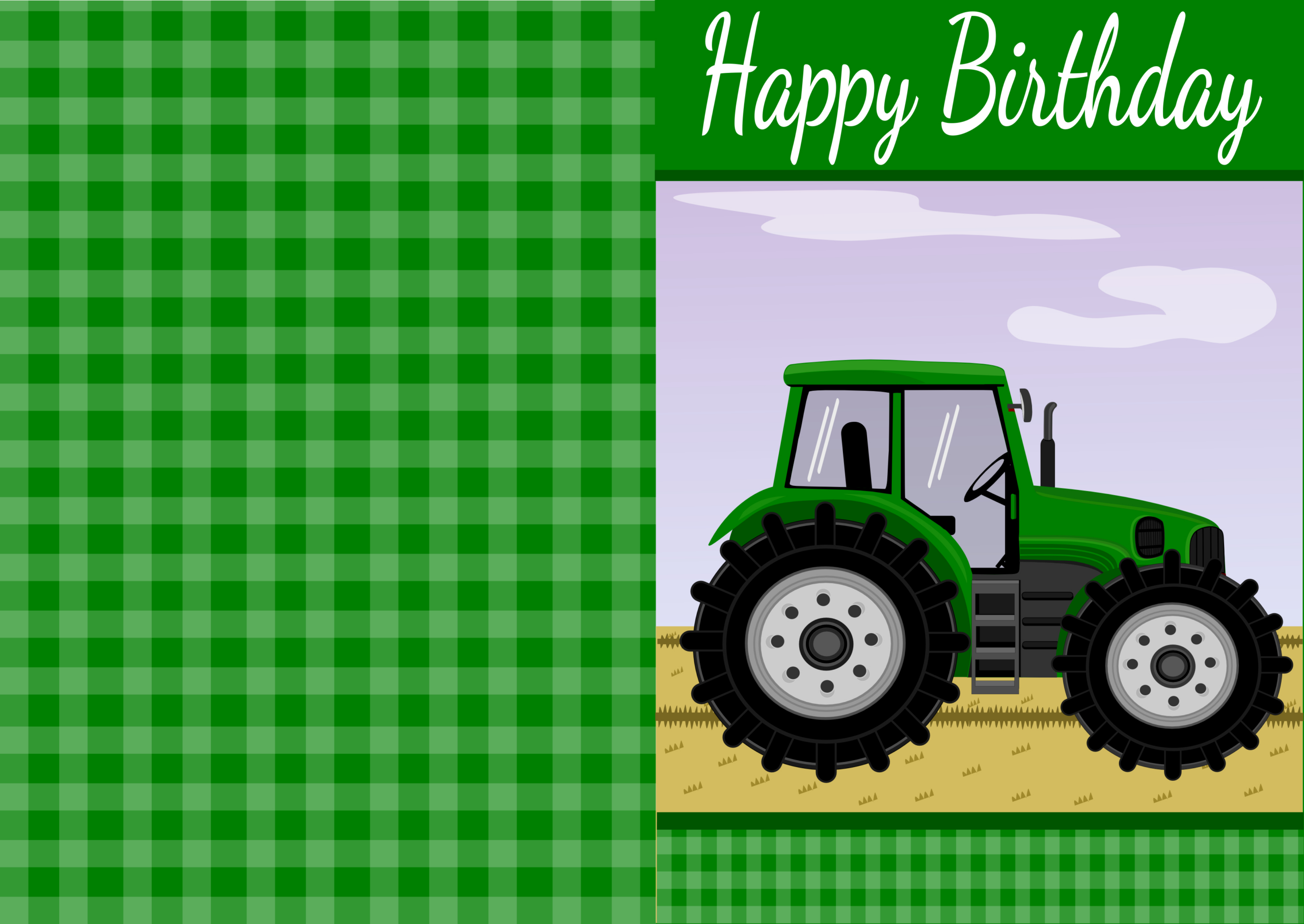 Printable Cards in Free Printable Tractor Birthday Cards