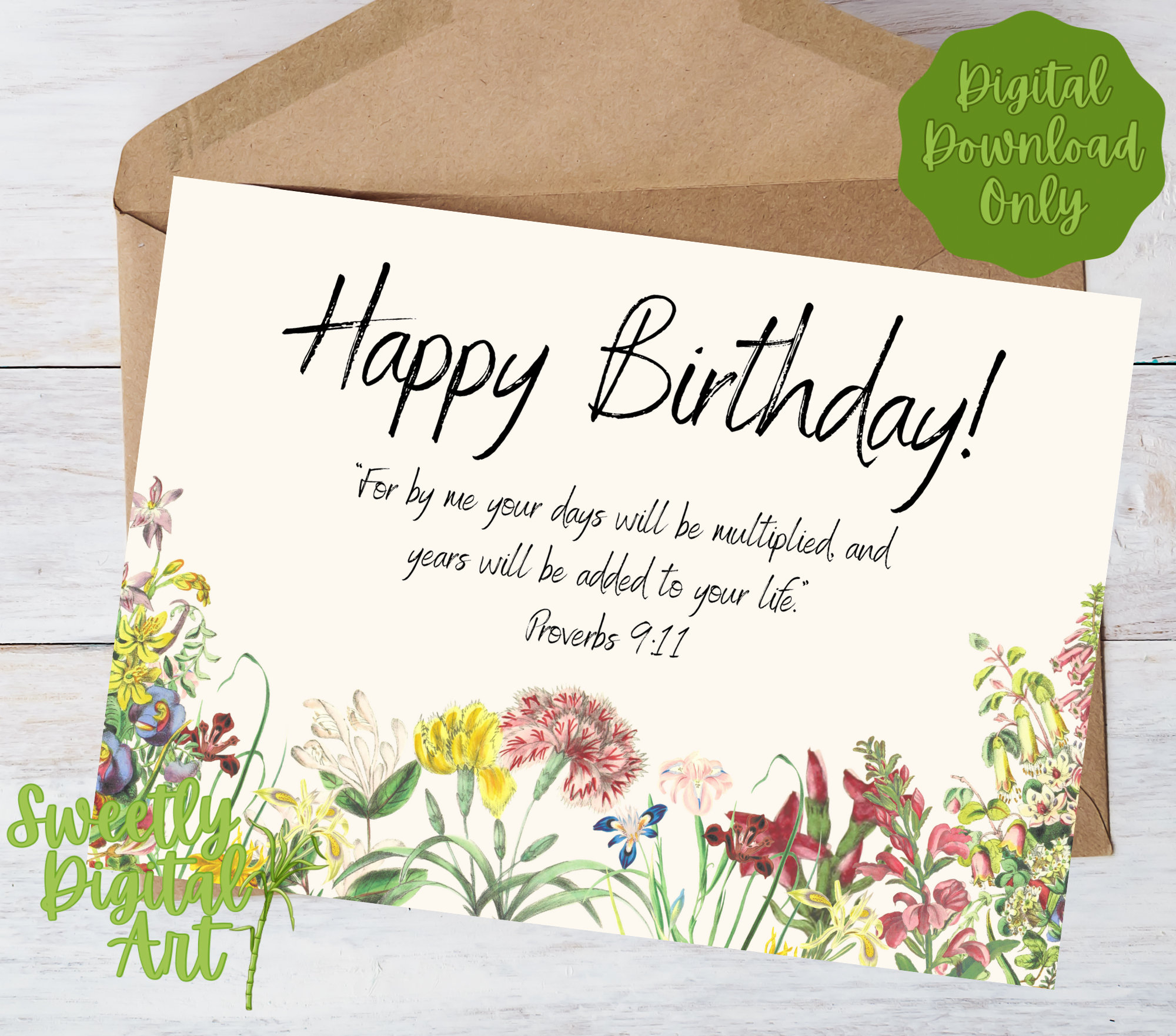 Printable Christian Birthday Card With Bible Verse Happy Birthday intended for Printable Christian Birthday Cards