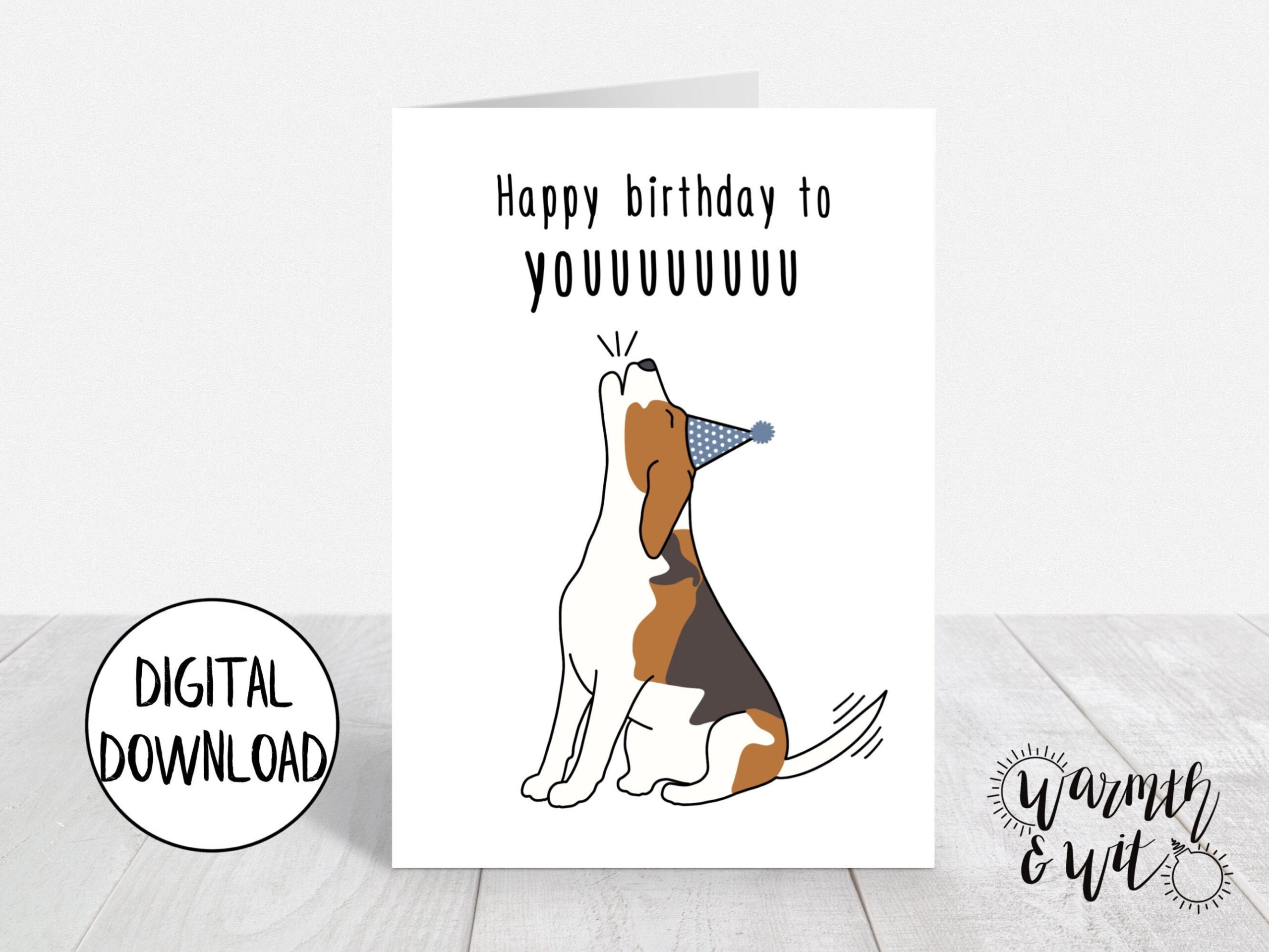 Printable Dog Birthday Card, Printable Birthday Card Funny in Birthday Card For Dog Printable