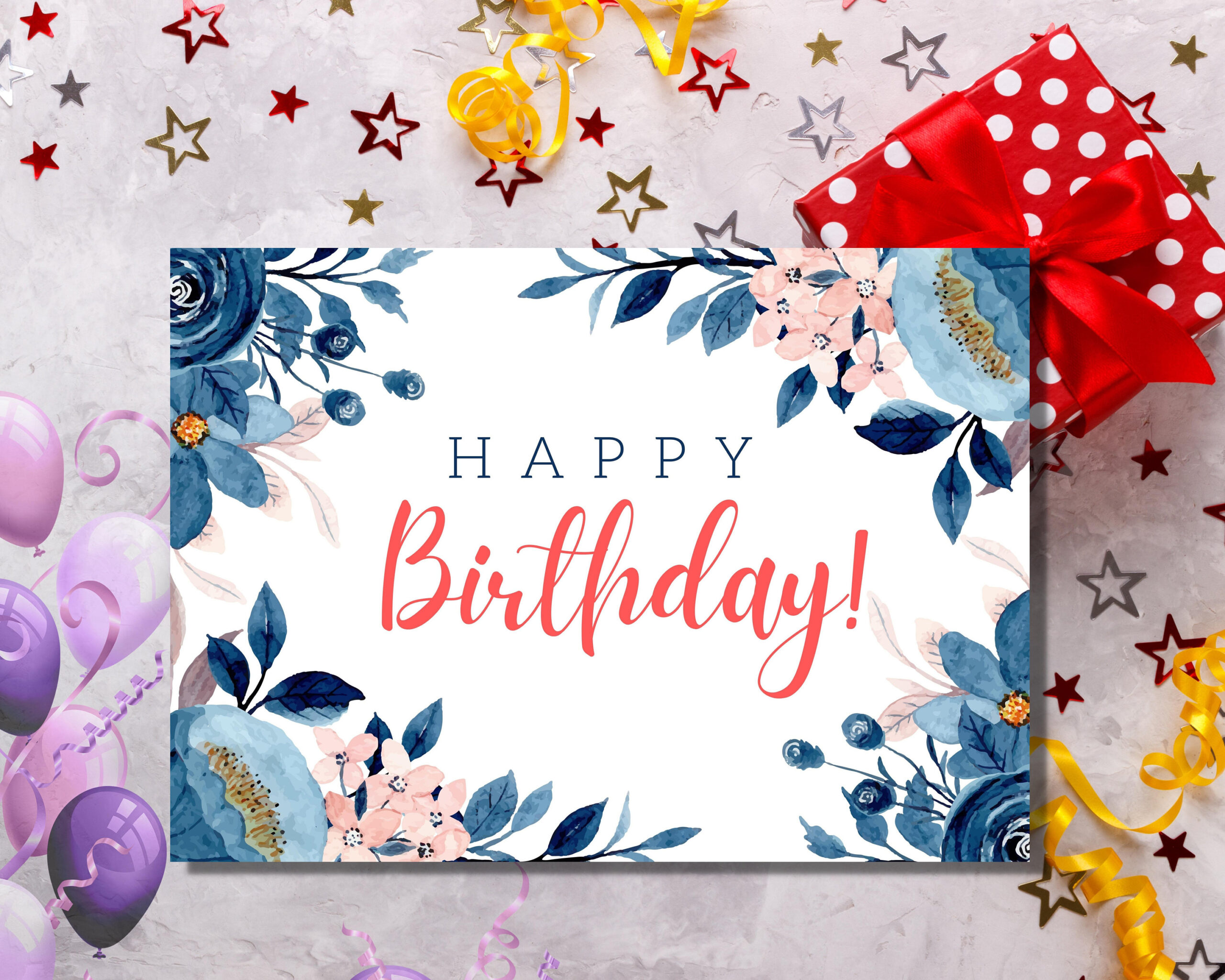 Printable Editable Happy Birthday Card, Instant/Digital Download with regard to Printable Editable Birthday Cards