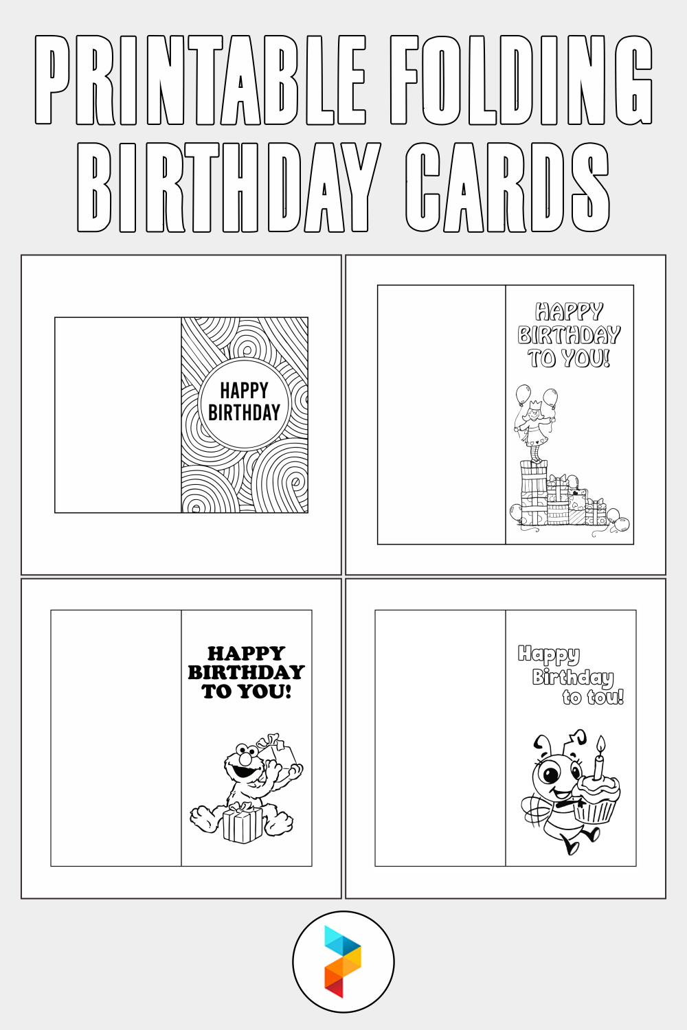 Printable Folding Birthday Cards in Foldable Free Printable Birthday Cards Funny