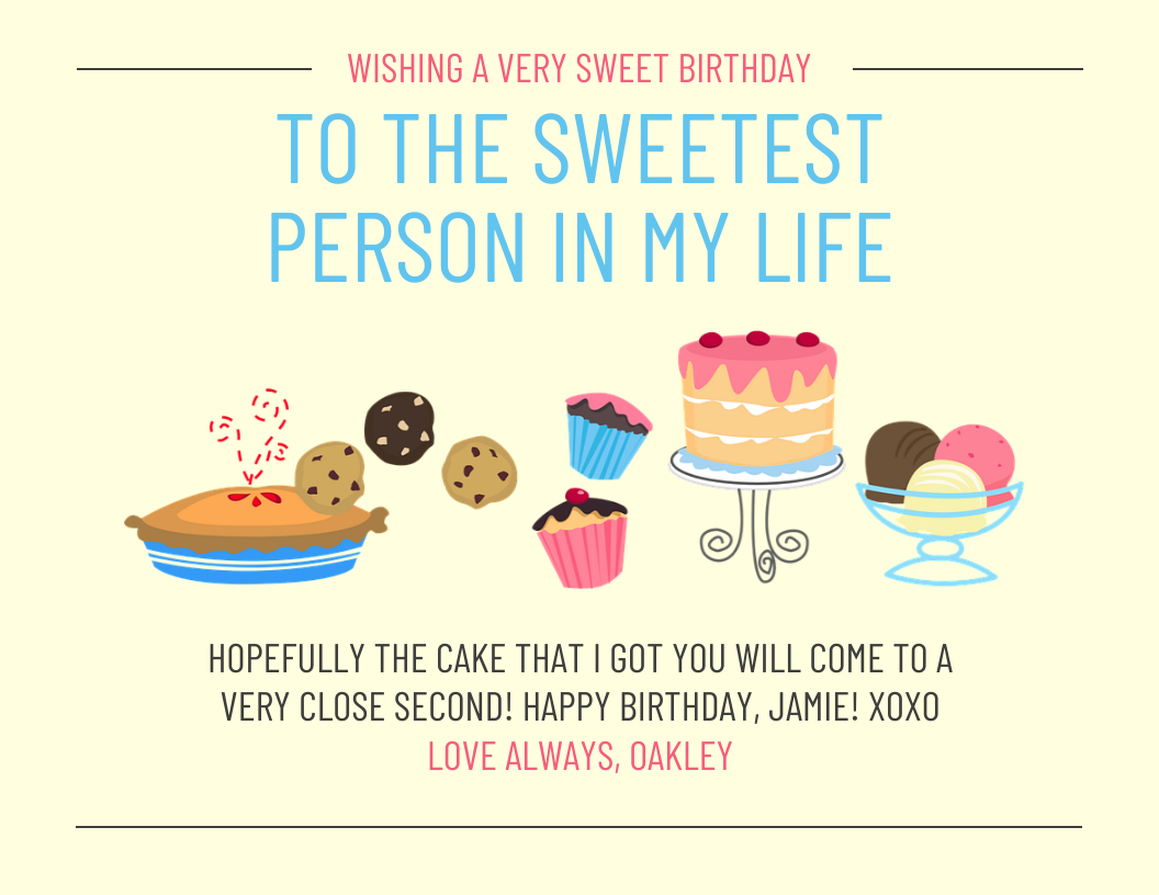 Printable Free Birthday Card - Venngage with regard to Free Printable Birthday Cards For My Love