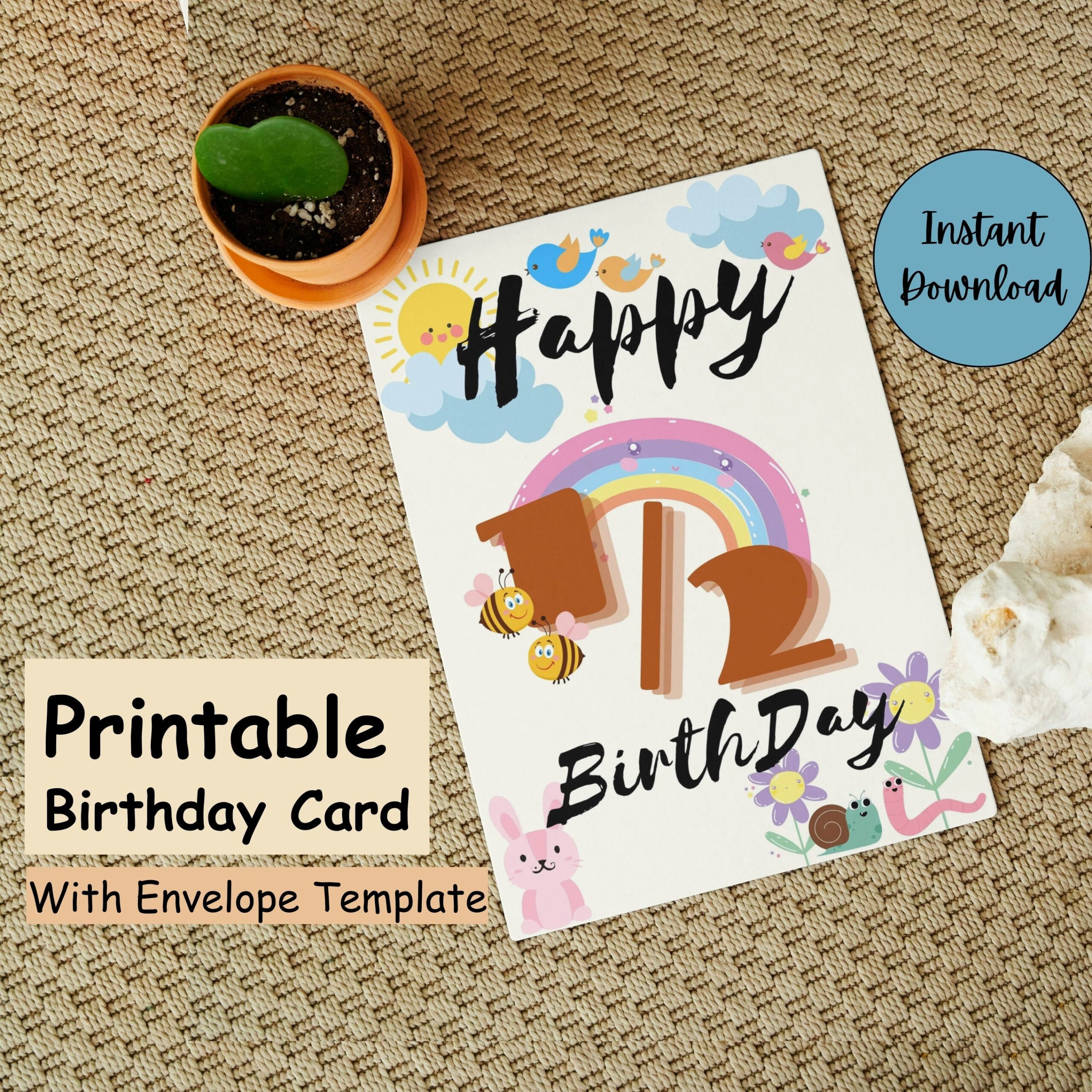 Printable Half Birthday Card Instant Download 6 Months Baby with regard to Free Printable Half Birthday Cards