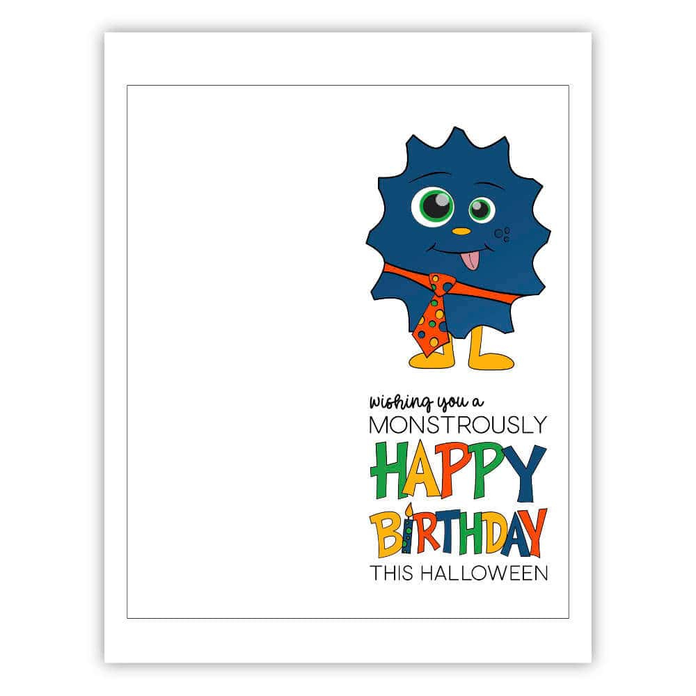 Printable Halloween Birthday Cards - Sunshine And Rainy Days intended for Printable Halloween Birthday Card