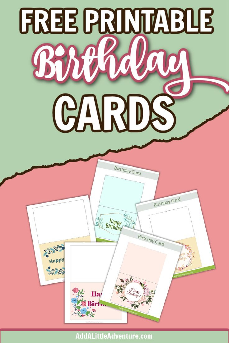 Printable Happy Birthday Cards - Add A Little Adventure | Free within Free Printable Mini Birthday Cards