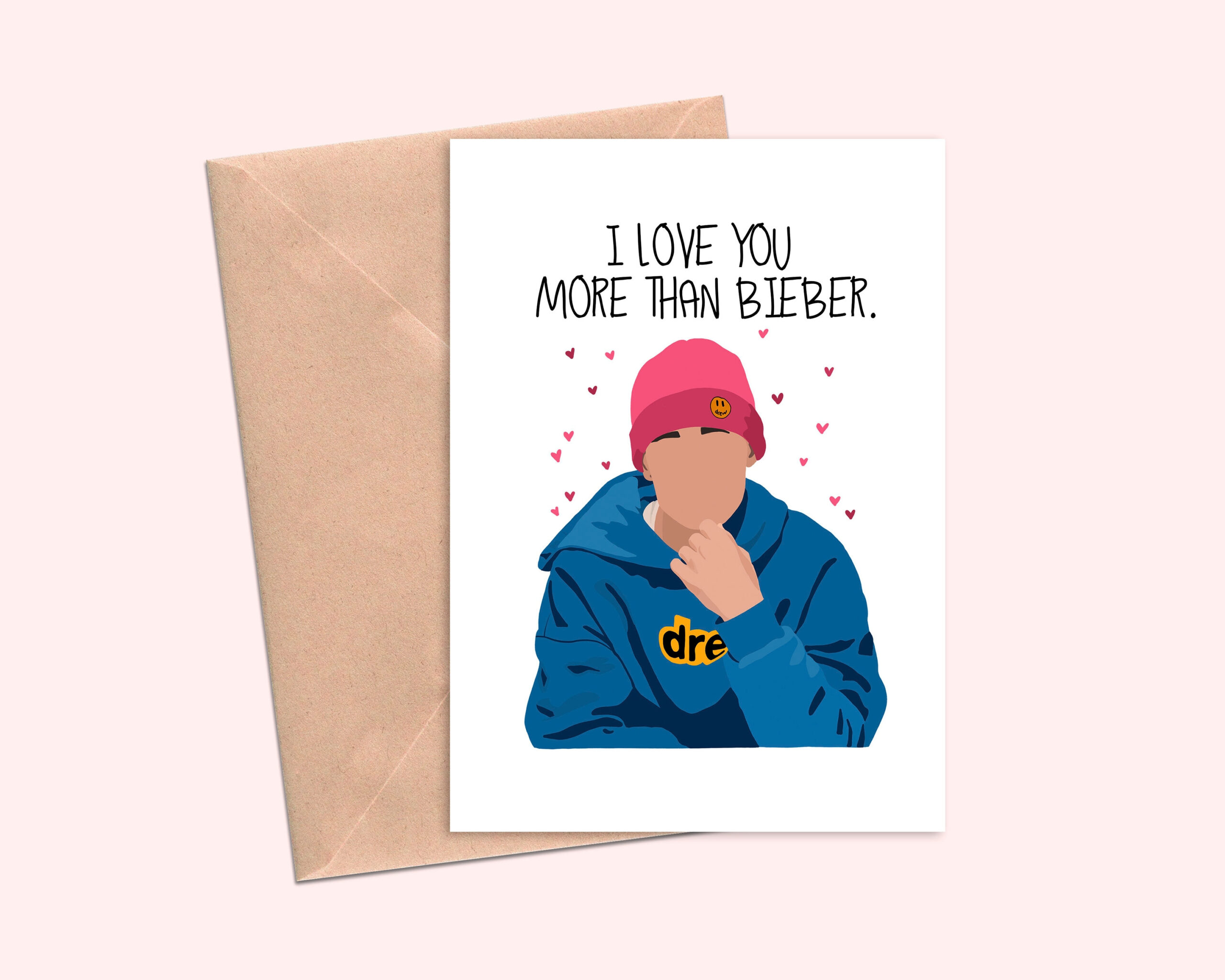 Printable Justin Bieber Card Instant Download Valentines Day Card for Justin Bieber Printable Birthday Card