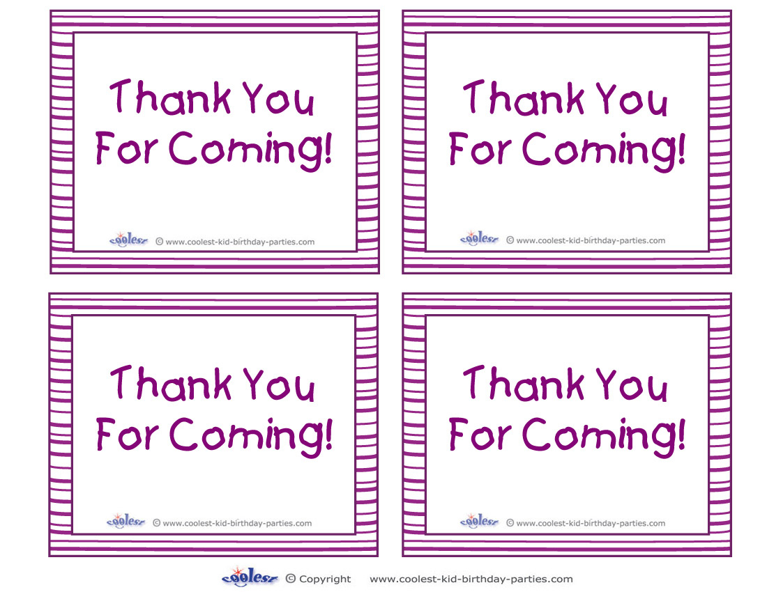 Printable Piglet Thank You Cards - Coolest Free Printables with regard to Free Printable Thank You Cards For Birthday Party