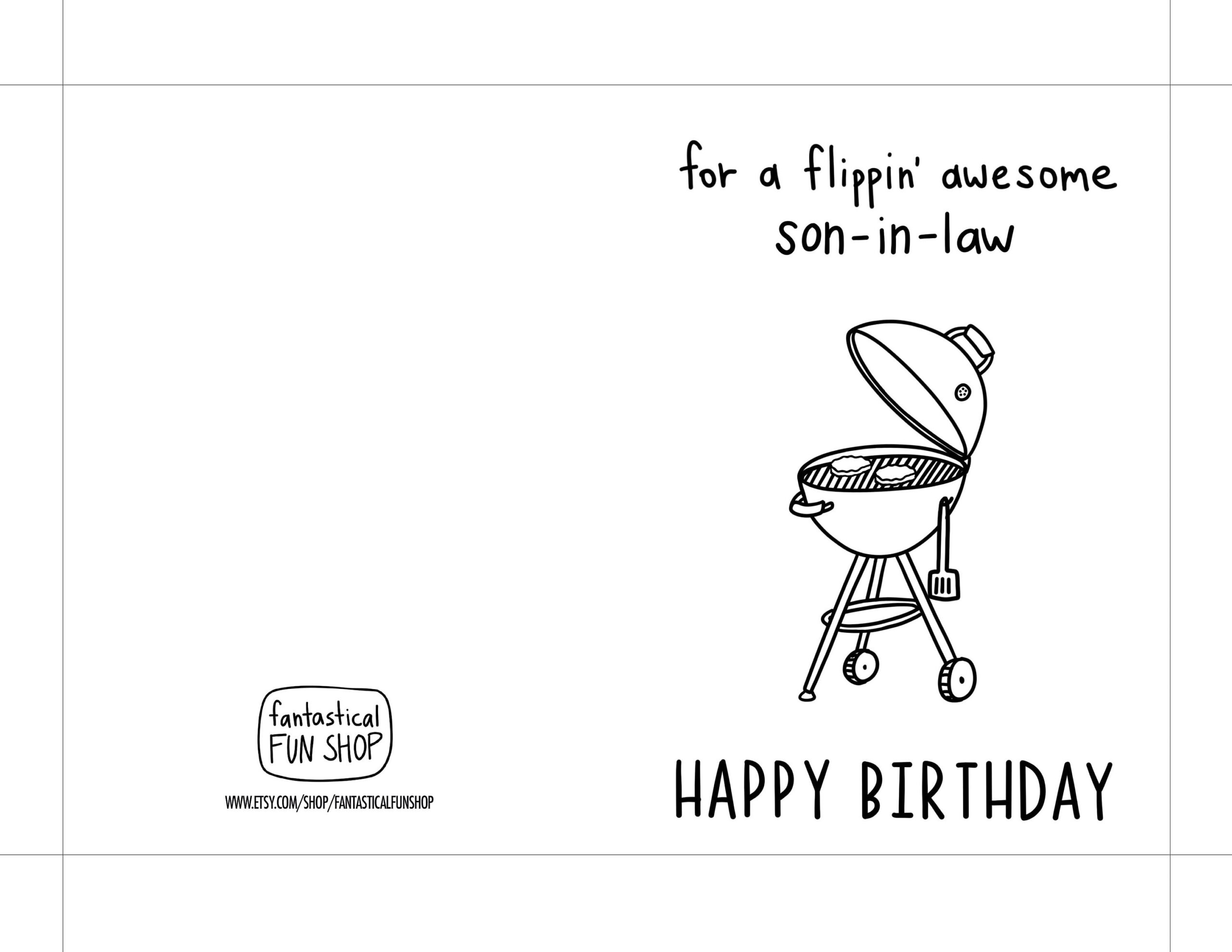 Printable Son-In-Law Birthday Card, Happy Birthday Son In Law Card inside Printable Birthday Cards For Son in Law