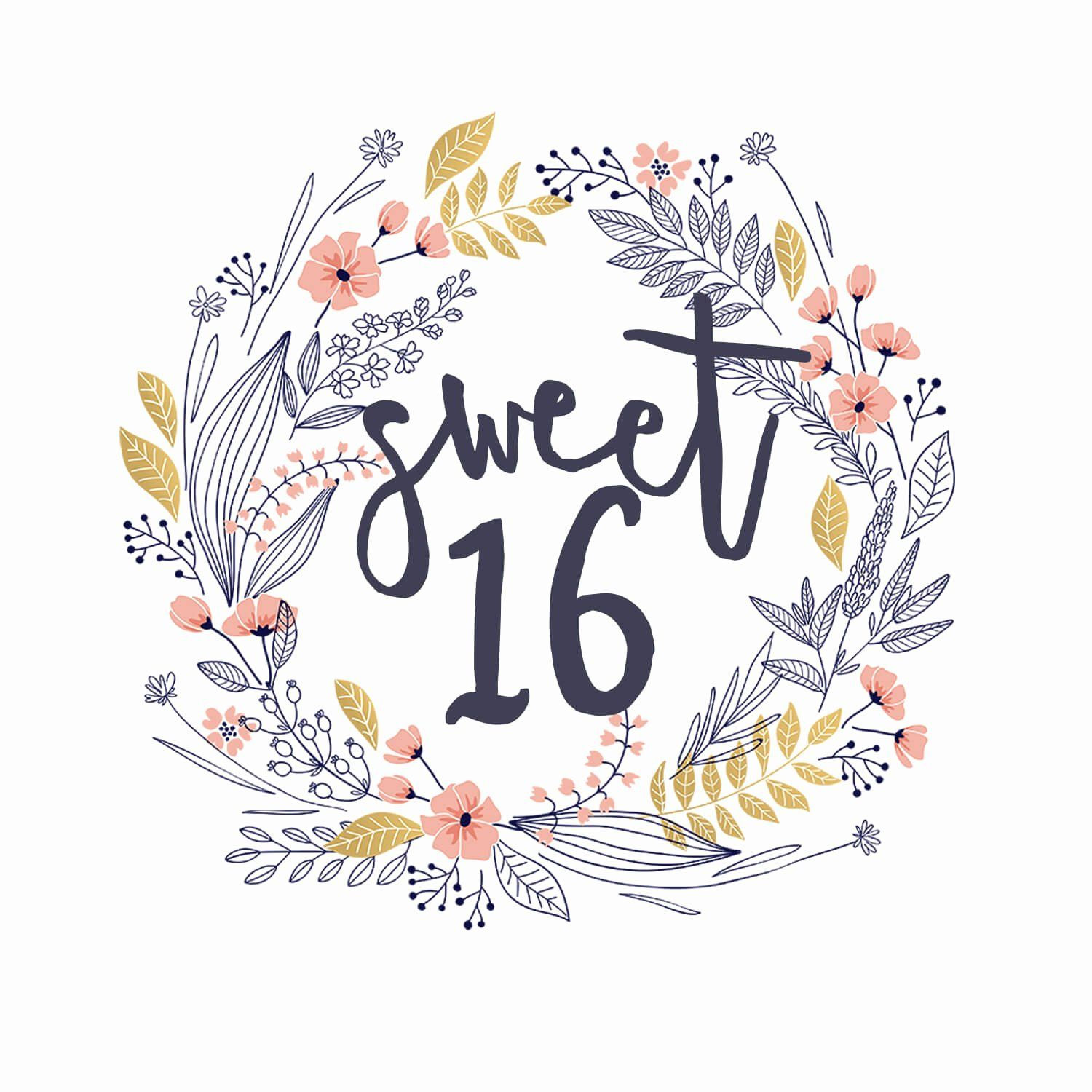 Printable Sweet 16 Birthday Cards inside 16th Birthday Card Printable Free