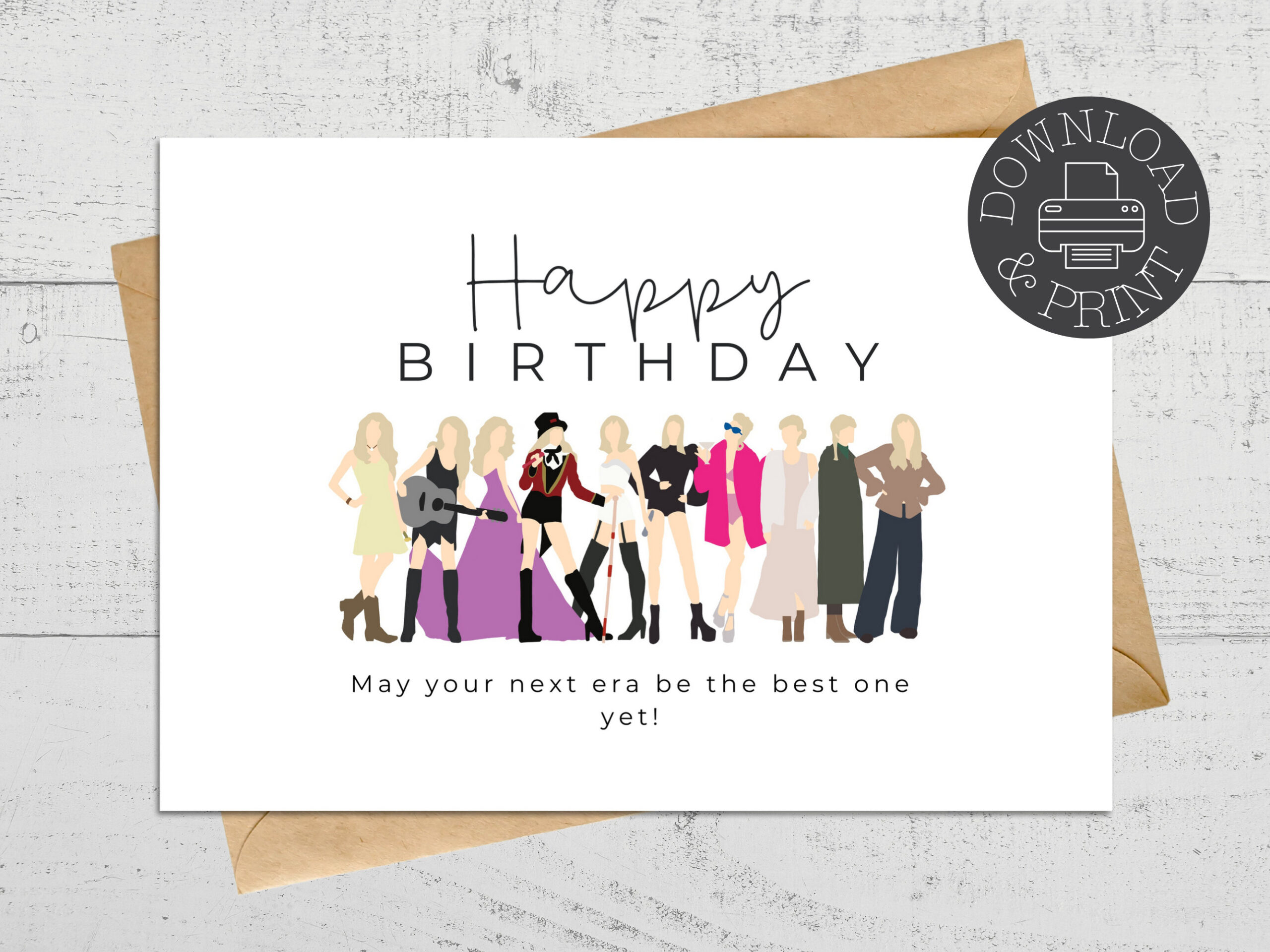 Printable Taylor Swift Birthday Card, May Your Next Era Be The intended for Taylor Swift Printable Birthday Card