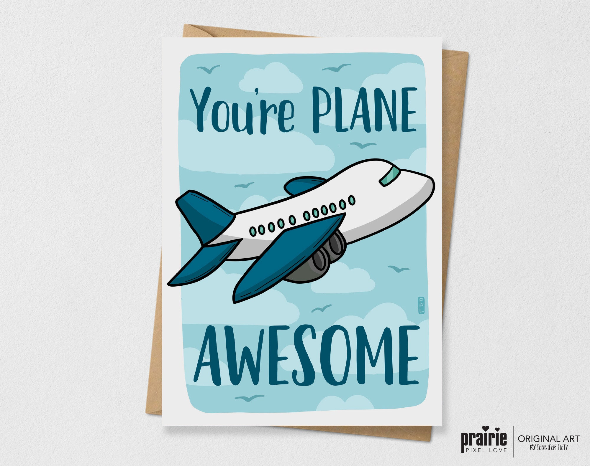 Printed Plane Card, Plane Birthday Card, Flying Birthday Card with Airplane Birthday Card Printable