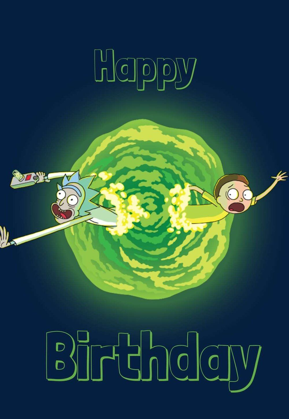 Rick And Morty Printable Birthday Cards — Printbirthday.cards with regard to Rick and Morty Birthday Card Printable