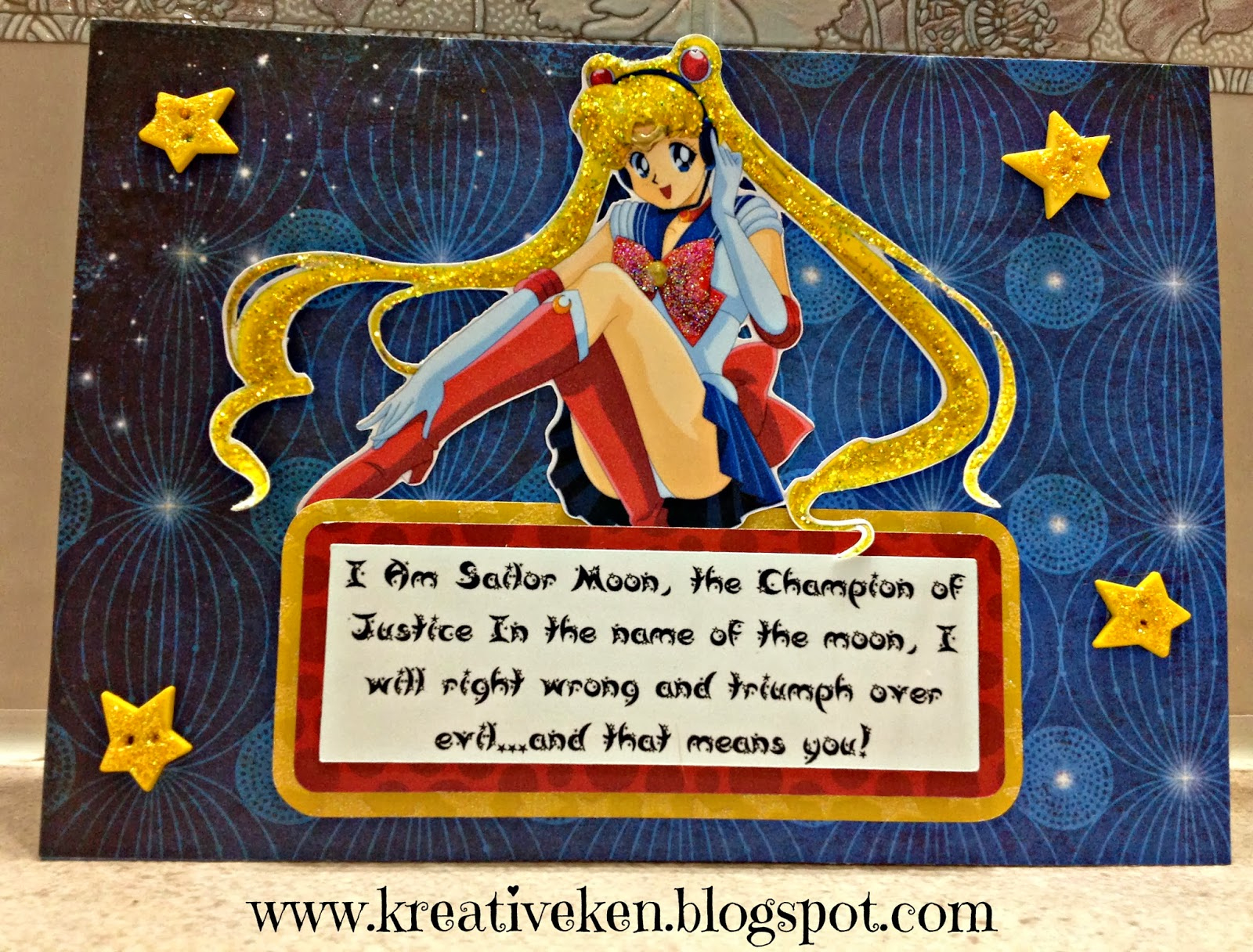 Sailor Moon Birthday Card | Ken&amp;#039;S Kreations regarding Sailor Moon Birthday Card Printable