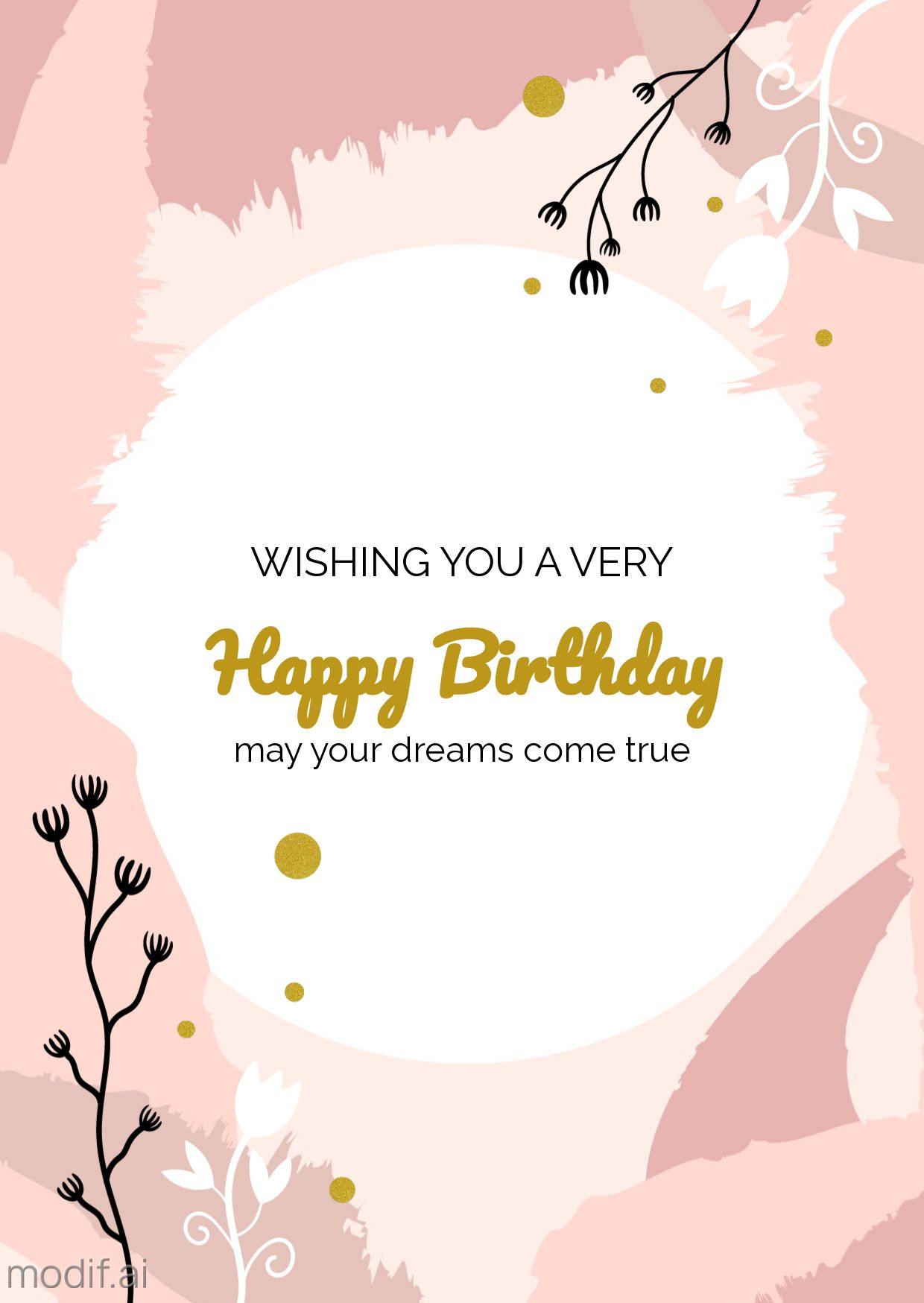 Simple Birthday Greeting Card Template - Mediamodifier in Printable Birthday Greeting Cards For Friends