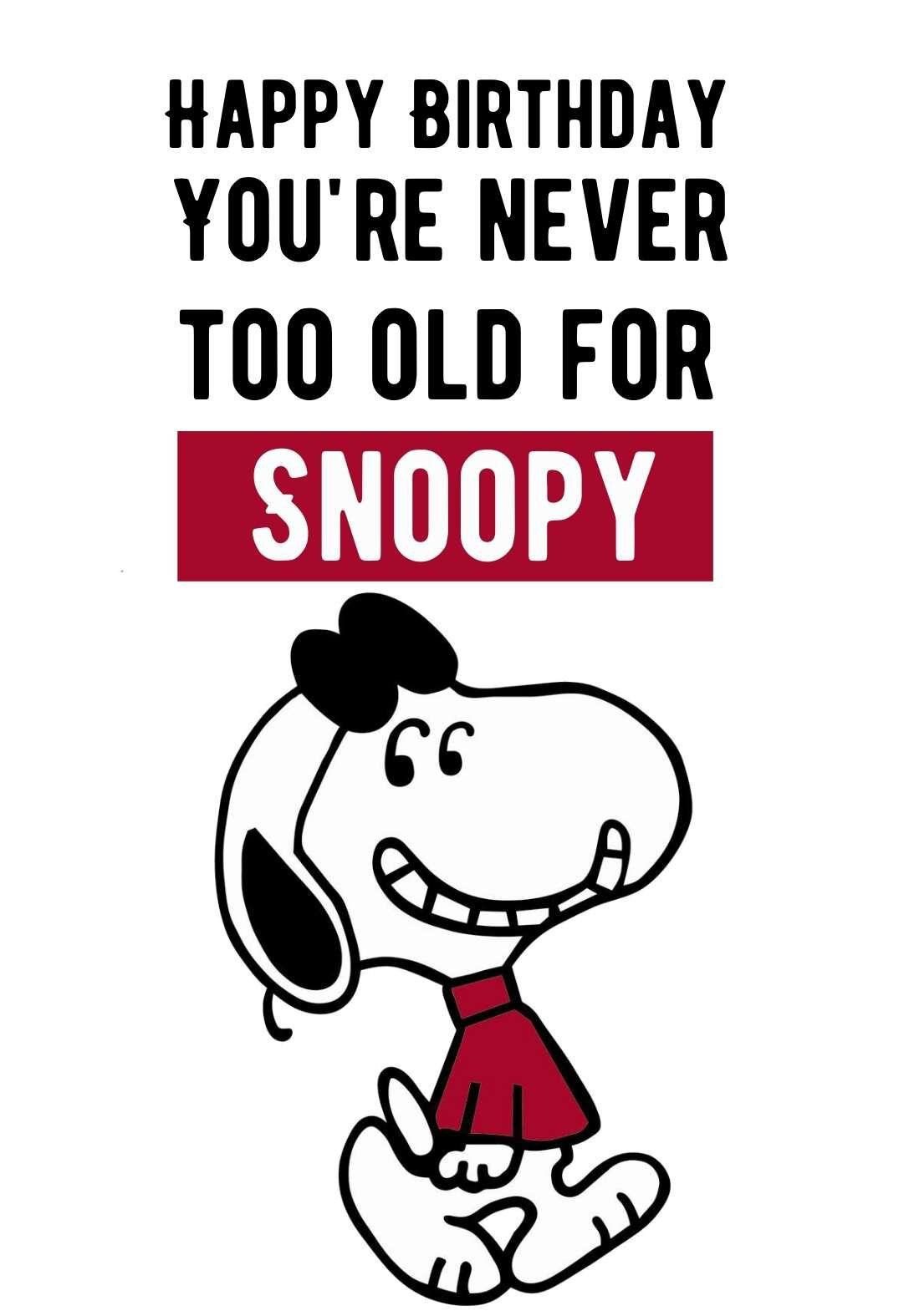 Snoopy Printable Birthday Cards — Printbirthday.cards inside Snoopy Birthday Card Printable Free