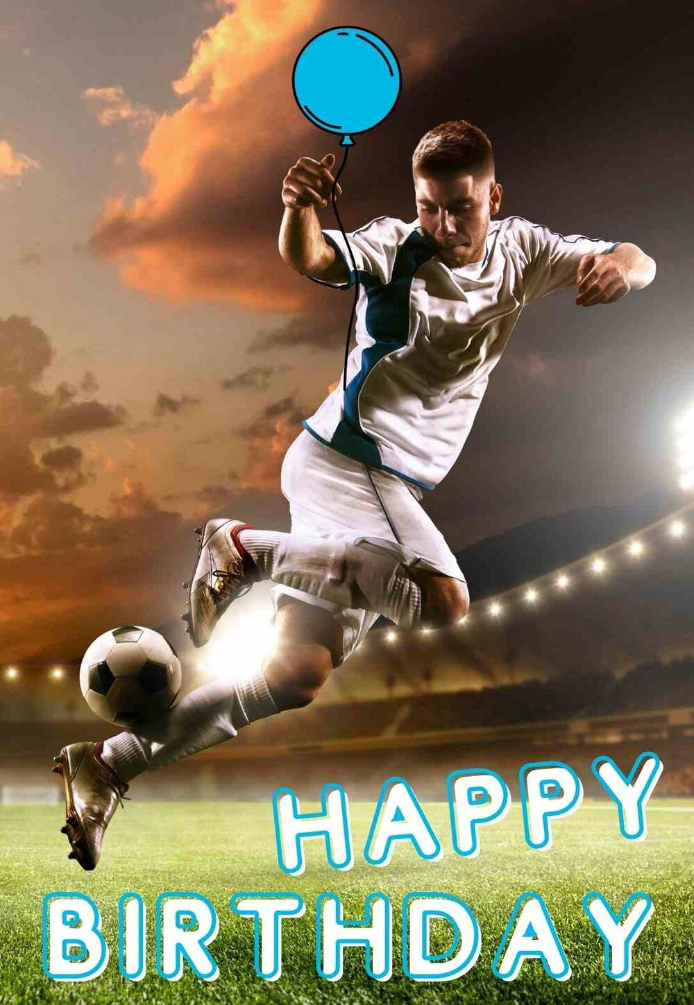 Soccer Printable Birthday Cards — Printbirthday.cards for Printable Sports Birthday Cards