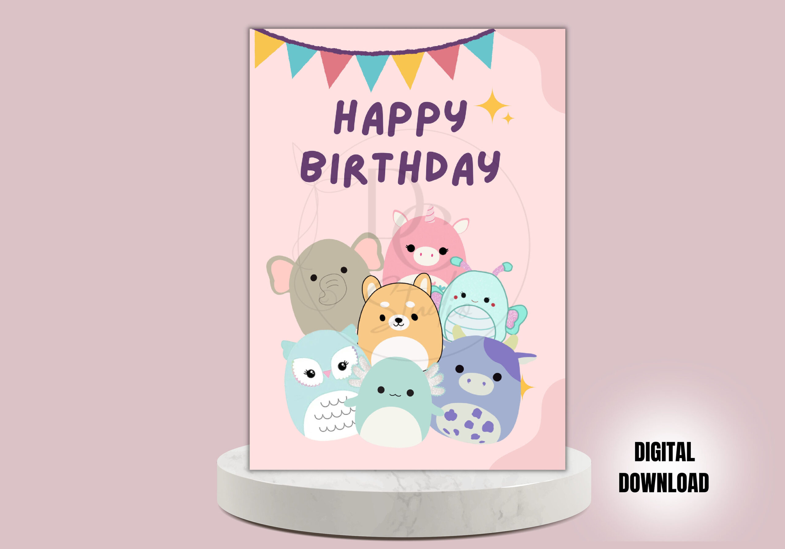 Squishmallow Birthday Cards - Etsy intended for Squishmallow Birthday Card Printable Free