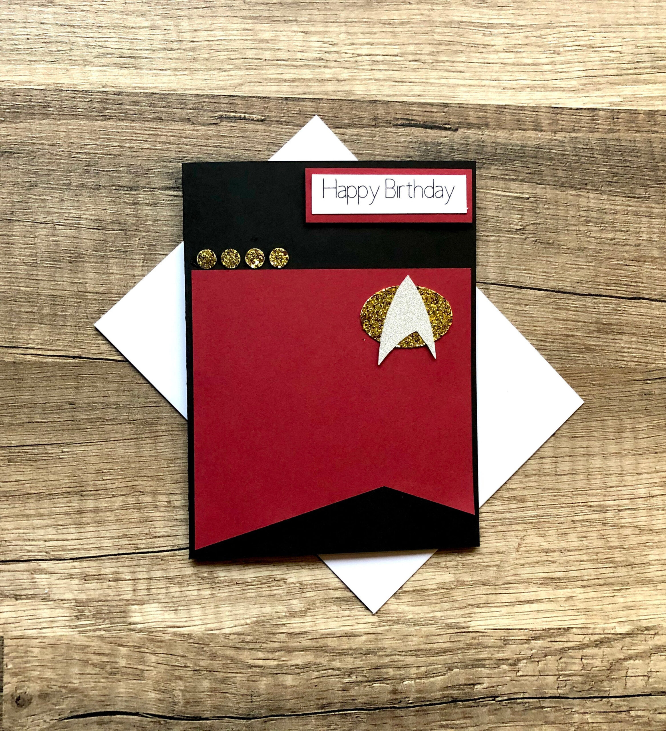 Star Trek The Next Generation Birthday Card, Handmade Star Trek pertaining to Star Trek Birthday Cards Printable