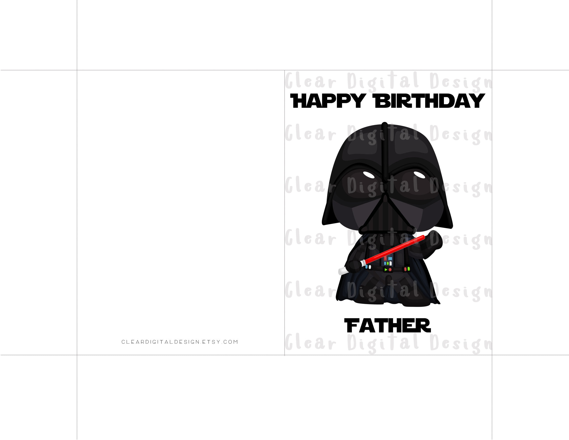 Star Wars Printable Birthday Card Printable Birthday Card For Dad with regard to Darth Vader Birthday Card Printable