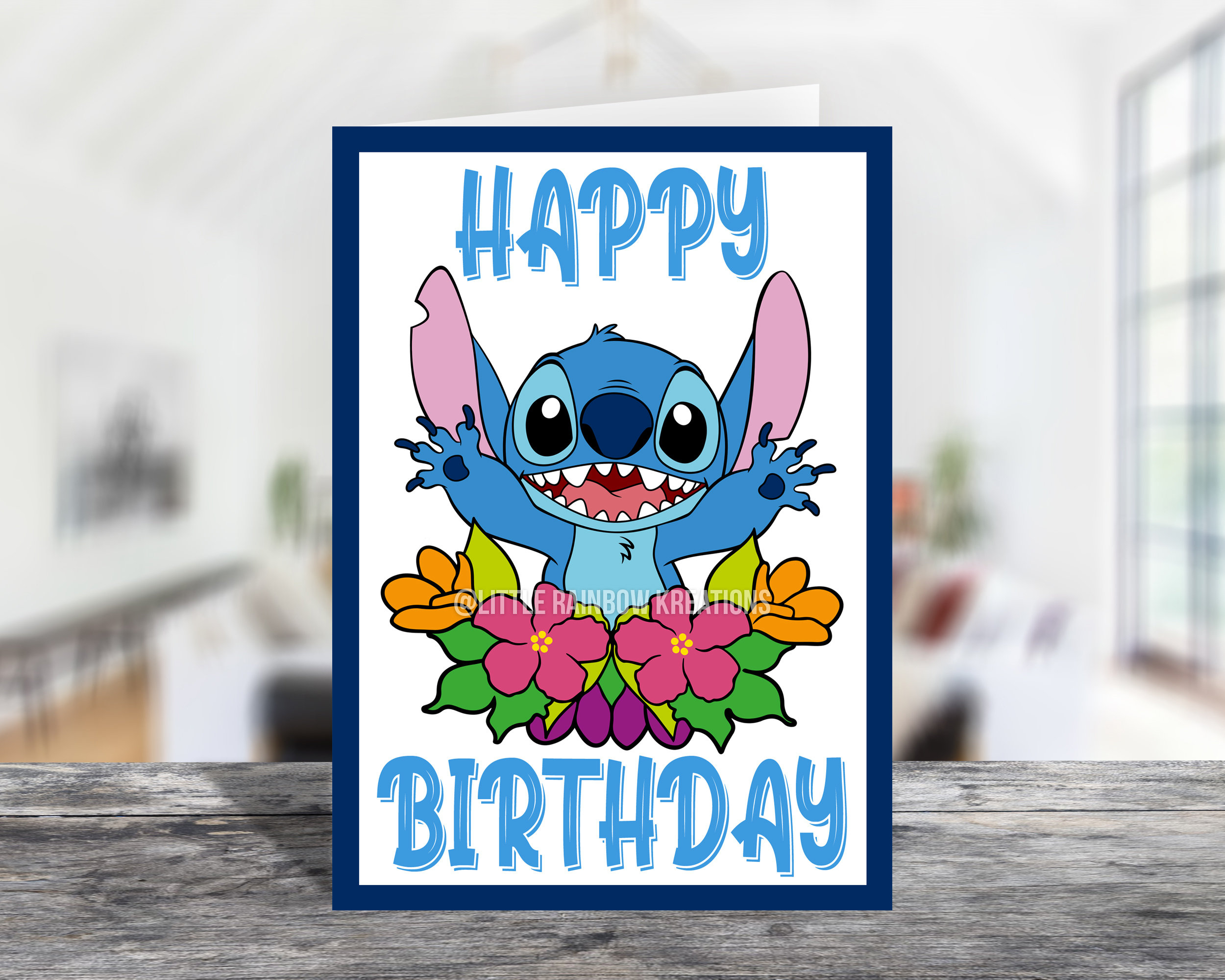 Stitch | Happy Birthday Card within Stitch Birthday Card Printable