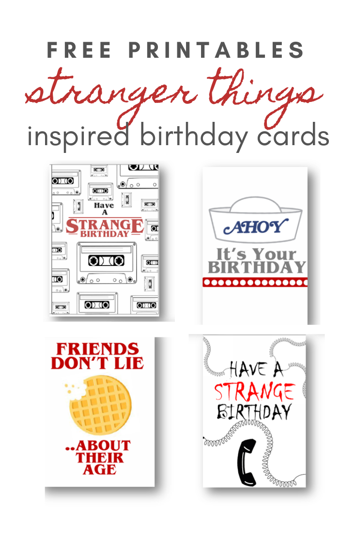 Stranger Things Inspired Free Birthday Card Printables for Printable Stranger Things Birthday Card