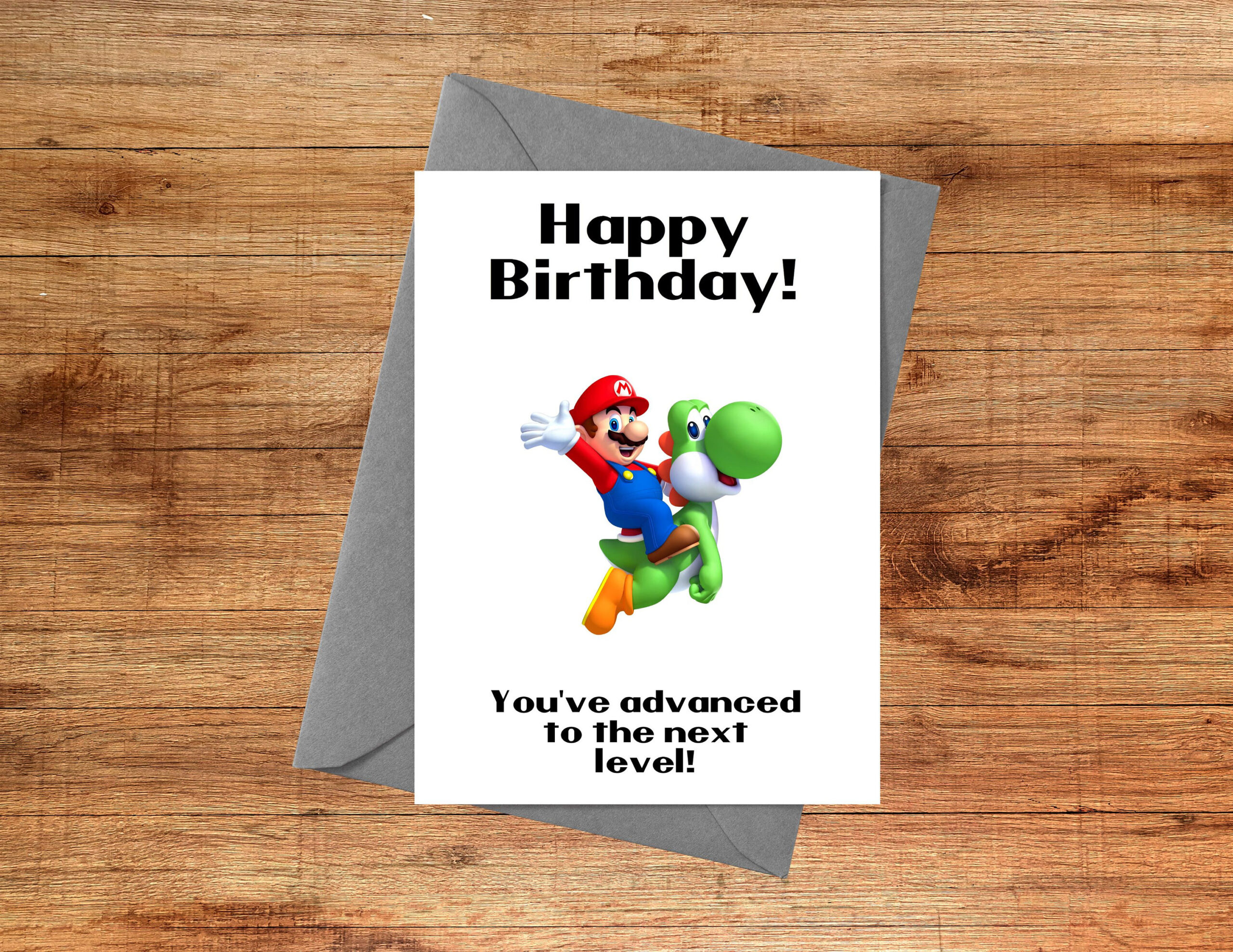 Super Mario Birthday Card Gamer Birthday Card Printable Birthday for Printable Mario Birthday Card