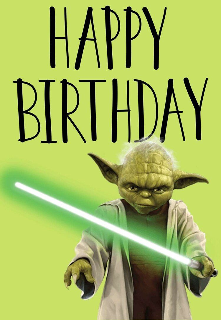 The Best Star Wars Printable Birthday Cards (Free) — Printbirthday pertaining to Free Printable Yoda Birthday Card