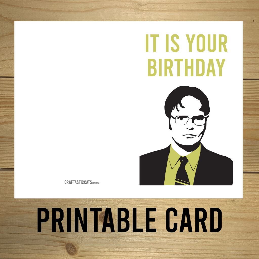 The Office Birthday Cards Printable Free