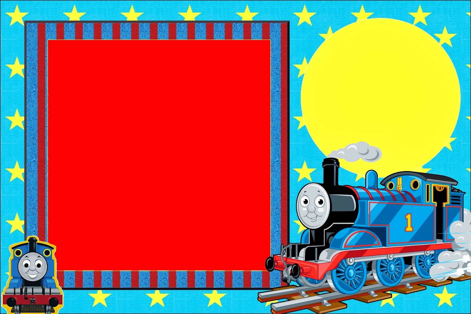 Thomas The Train: Free Printable Invitations. - Oh My Fiesta! In for Thomas The Train Birthday Card Printable