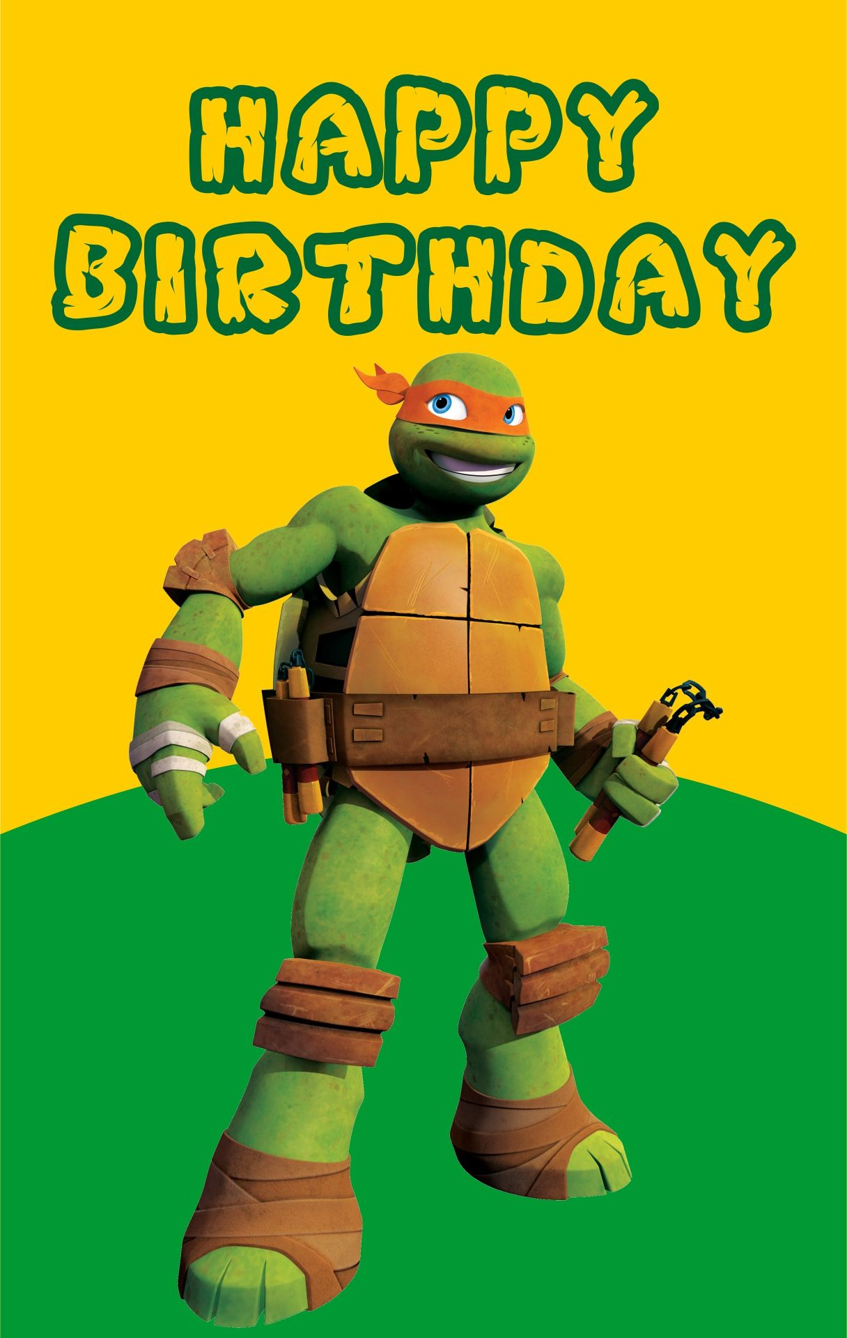 Tmnt Birthday Cards Birthday - 10 Free Pdf Printables | Printablee for Ninja Turtle Birthday Card Printable