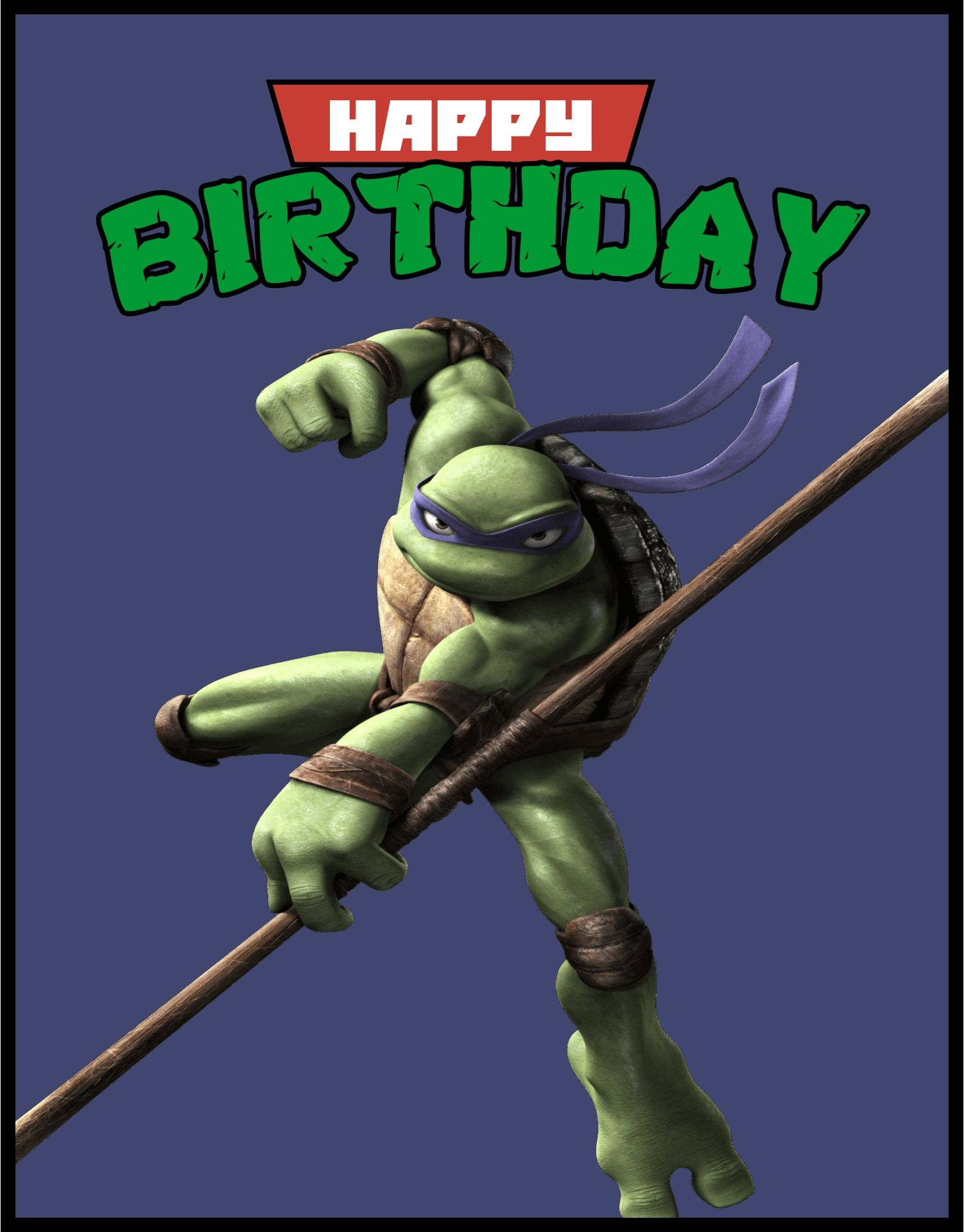 Tmnt Birthday Cards Birthday - 10 Free Pdf Printables | Printablee in Teenage Mutant Ninja Turtles Birthday Card Printable