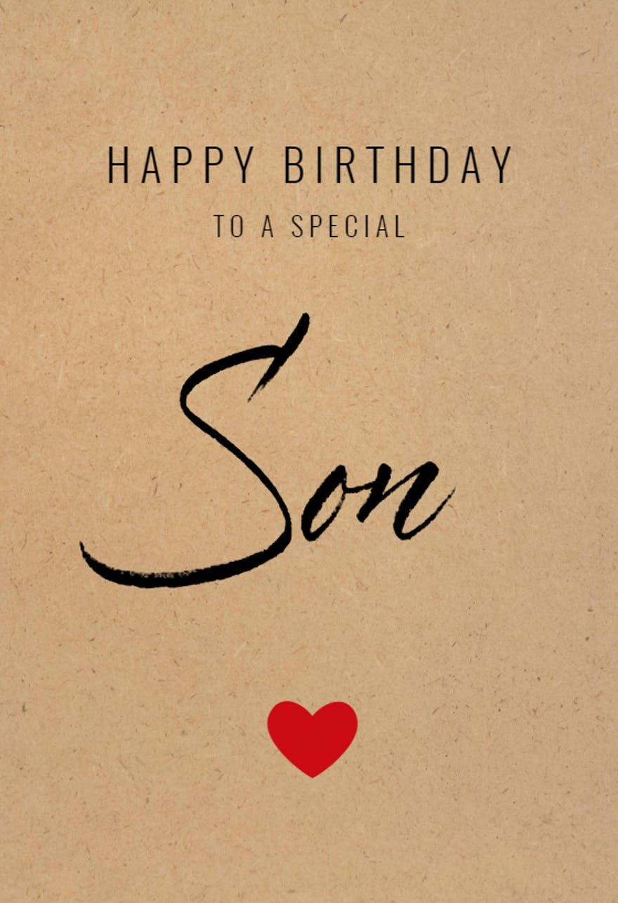 To A Special Son - Birthday Card (Free) | Greetings Island with Free Printable Birthday Cards For Adult Son