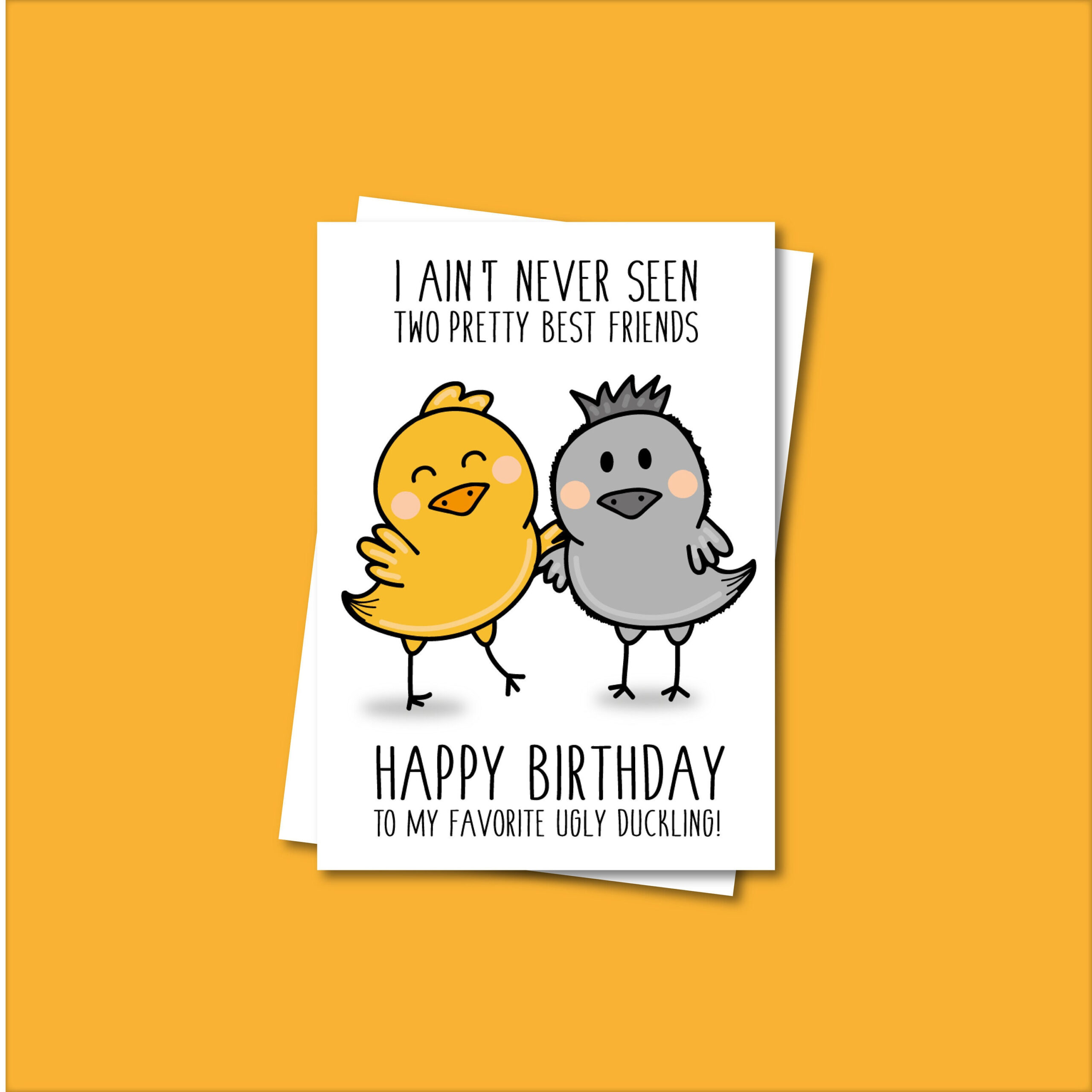 Two Pretty Best Friends Printable Birthday Card Ugly Duckling regarding Printable Birthday Cards For Friends