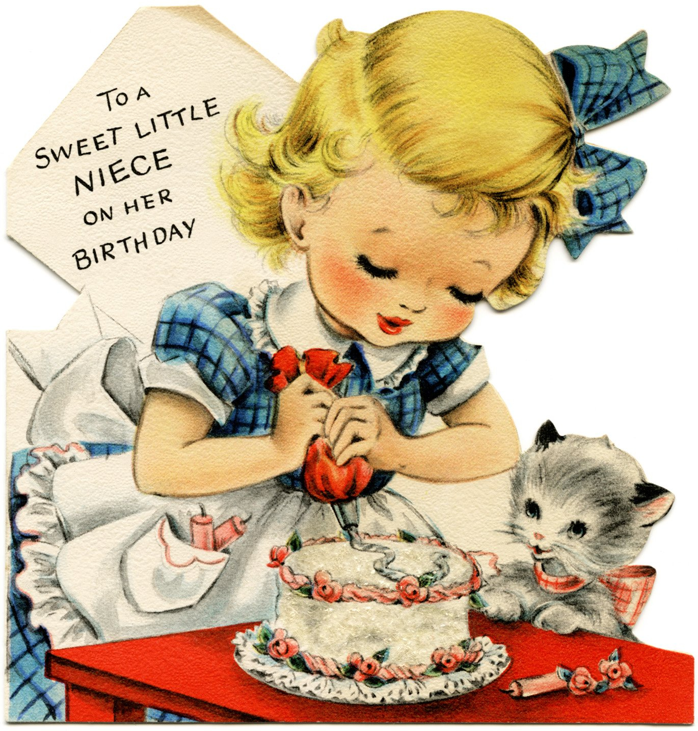 Vintage Birthday Cards For Girls - The Old Design Shop inside Free Printable Vintage Birthday Cards