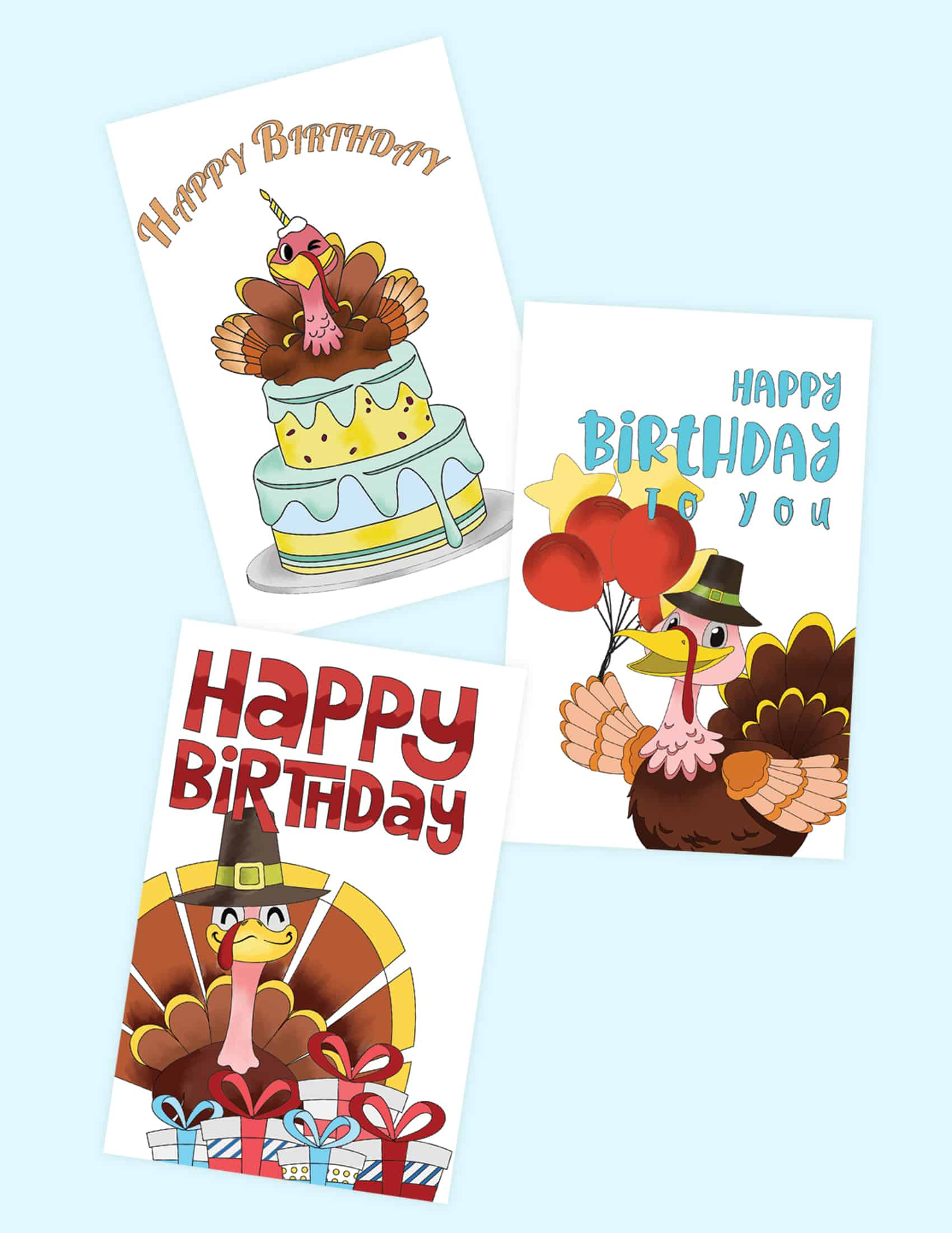 3 Free Happy Thanksgiving Birthday Cards - Freebie Finding Mom in Happy Thanksgiving Birthday Cards